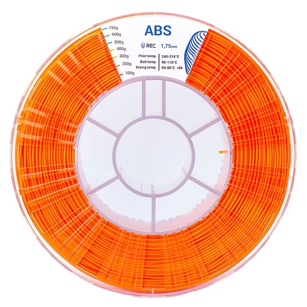 Фото ABS пластик REC 1.75 мм оранжевый