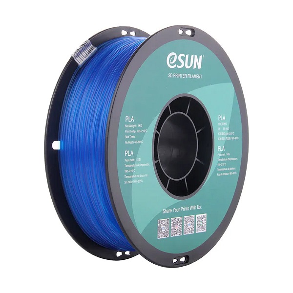 Фото нить для 3D-принтера eSUN 3D PLA прозрачный светло-синий 1.75 мм 5