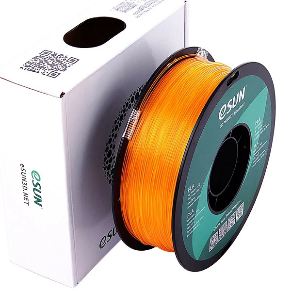 Фото нить для 3D-принтера eSUN 3D PLA прозрачно-оранжевый 1.75 мм 6