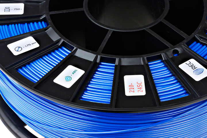 Изображение нить для 3D-принтера ABS пластик REC 1,75 мм белый