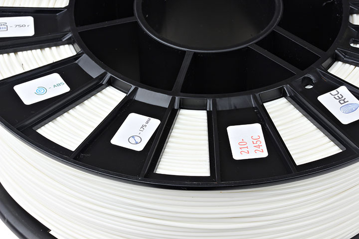 Фотография нить для 3D-принтера ABS пластик REC 2,85 мм белый