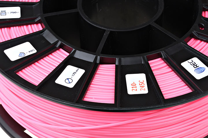 Фото нить для 3D-принтера ABS пластик REC 2,85 мм ярко-розовый
