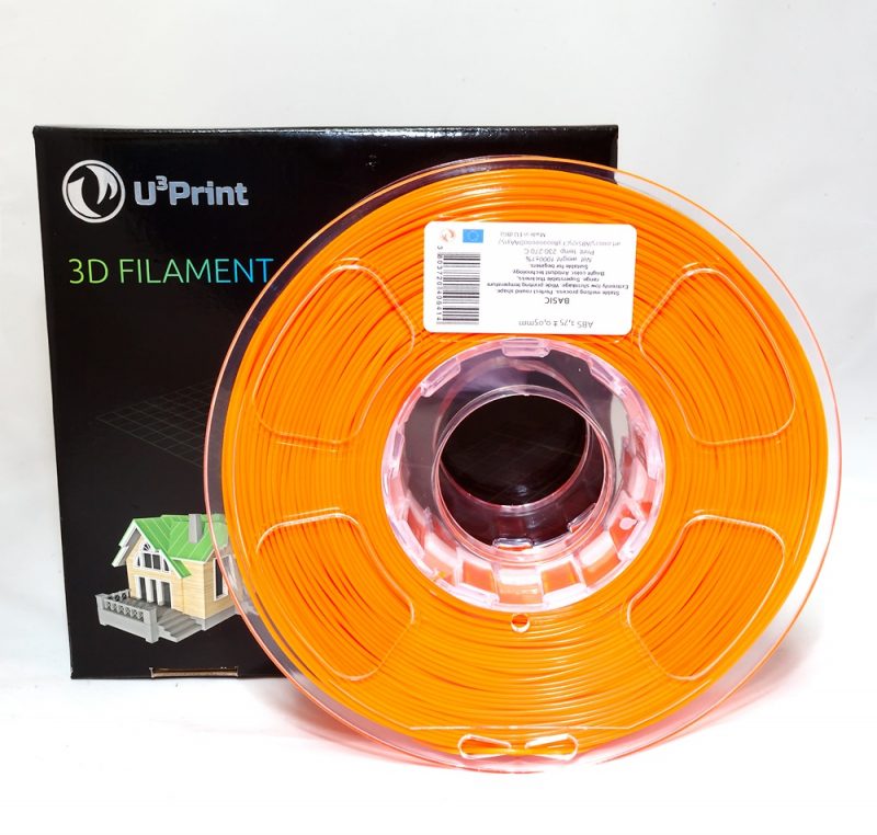 Фотография нить для 3D-принтера ABS пластик U3Print orange fluory (оранж.флуо)