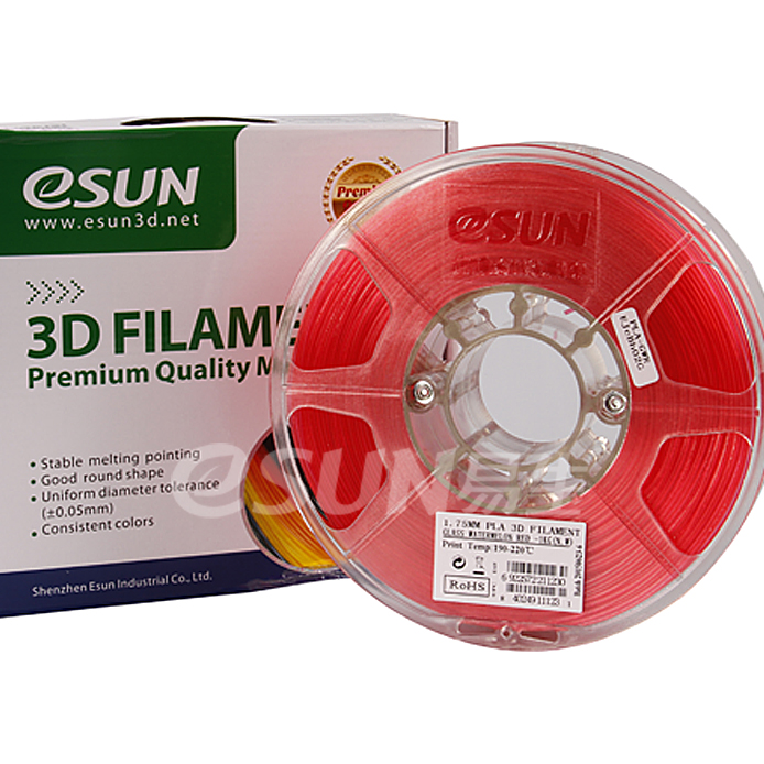Фото Нить для 3D-принтера eSUN 3D FILAMENT PLA Glass Watermelon Red 1.75 мм