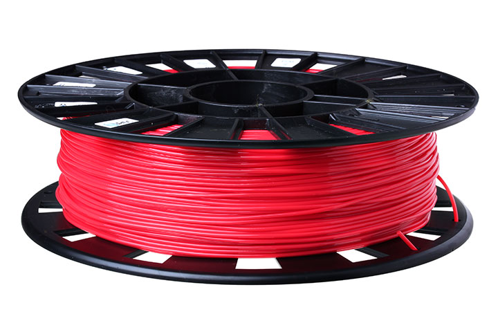 Фото нить для 3D-принтера FLEX пластик REC 2.85 мм красный