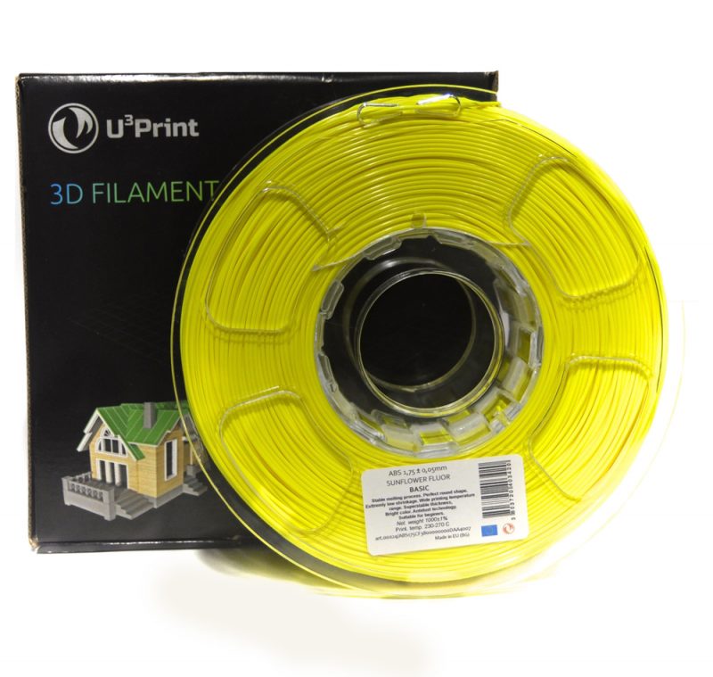 Фотография нить для 3D-принтера PLA basic пластик U3Print sunflower regular (желтый)