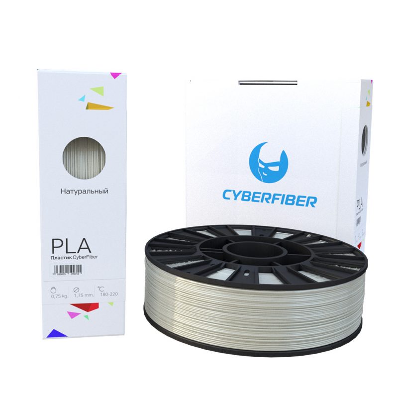 Фотография нить для 3D-принтера PLA пластик CyberFiber натуральный
