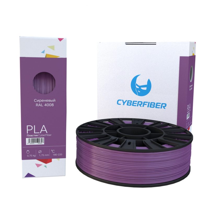 Фотография нить для 3D-принтера PLA пластик CyberFiber сиреневый