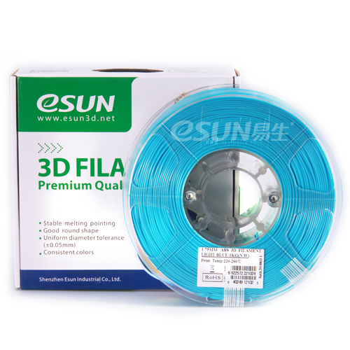 Фото нить для 3D-принтера eSUN 3D FILAMENT ABS LIGHT BLUE 1.75 мм