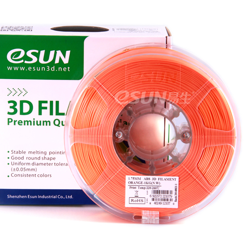 Фото нить для 3D-принтера eSUN 3D FILAMENT ABS ORANGE 1.75 мм