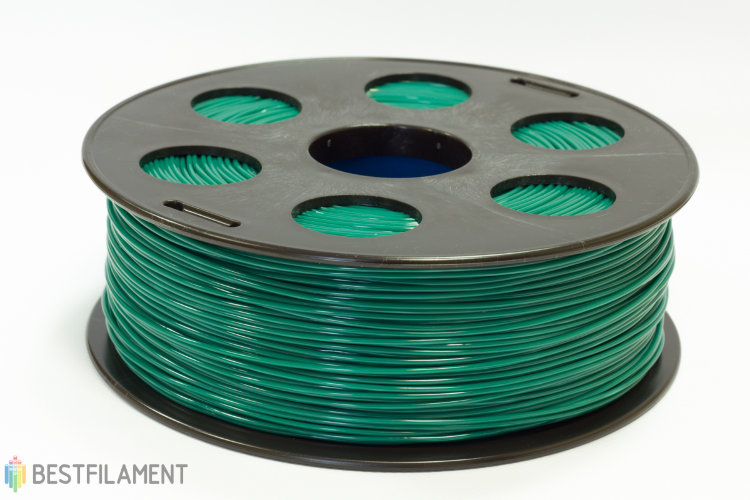Фото нить для 3D-принтера Изумрудный ABS пластик Bestfilament 1 кг, 1.75 мм