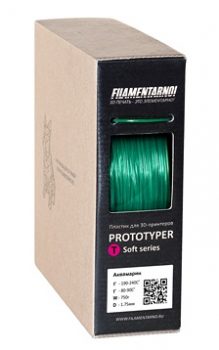 PROTOTYPER T-SOFT (ПРОЗРАЧНЫЙ) 1.75 мм Аквамарин PROTOTYPER T-SOFT (ПРОЗРАЧНЫЙ) 1.75 мм Аквамарин