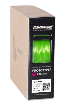 PROTOTYPER T-SOFT (ПРОЗРАЧНЫЙ) 1.75 мм Лайм PROTOTYPER T-SOFT (ПРОЗРАЧНЫЙ) 1.75 мм Лайм