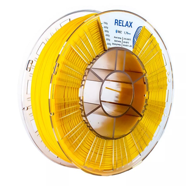 Фото RELAX пластик REC 1.75 мм, 750 гр желтый 1