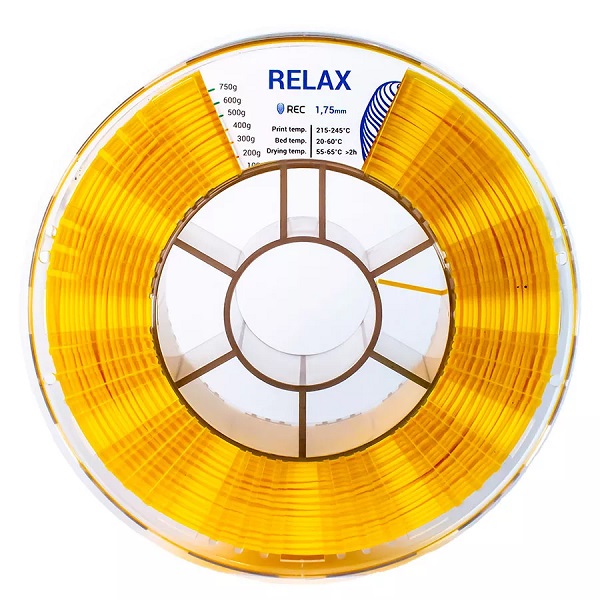 Фото RELAX пластик REC 1.75 мм, 750 гр желтый