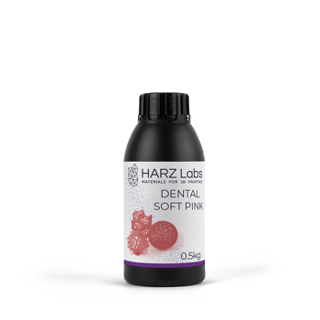 Фотополимер HARZ Labs Dental Soft Pink 0.5 кг Фотополимер HARZ Labs Dental Soft Pink 0.5 кг