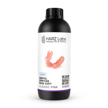 Фотополимер HARZ Labs Dental Denture Base Soft 1 кг Фотополимер HARZ Labs Dental Denture Base Soft 1 кг