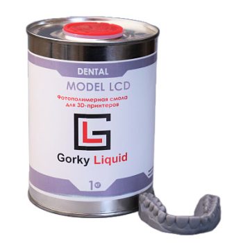 Фото фотополимерной смолы Gorky Liquid Dental Model LCD/DLP Gray 1 кг
