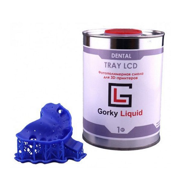 Фото фотополимерной смолы Gorky Liquid Dental Tray LCD/DLP 1 кг
