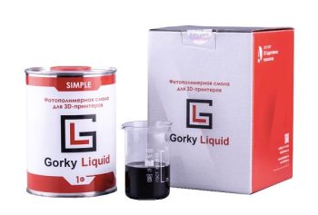 Фото фотополимерной смолы Gorky Liquid Simple черная 1 кг