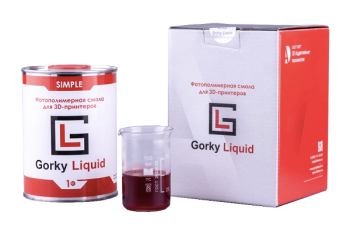 Фото фотополимерной смолы Gorky Liquid Simple красная 1 кг