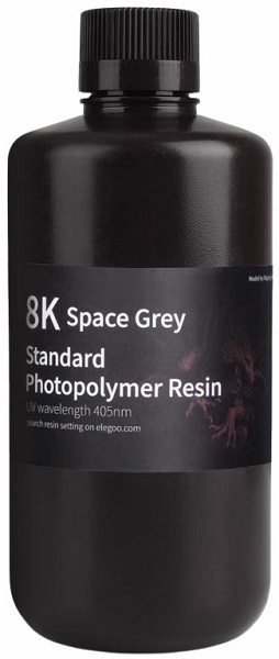 Фото фотополимера Elegoo Standard Resin 8K Серый 1
