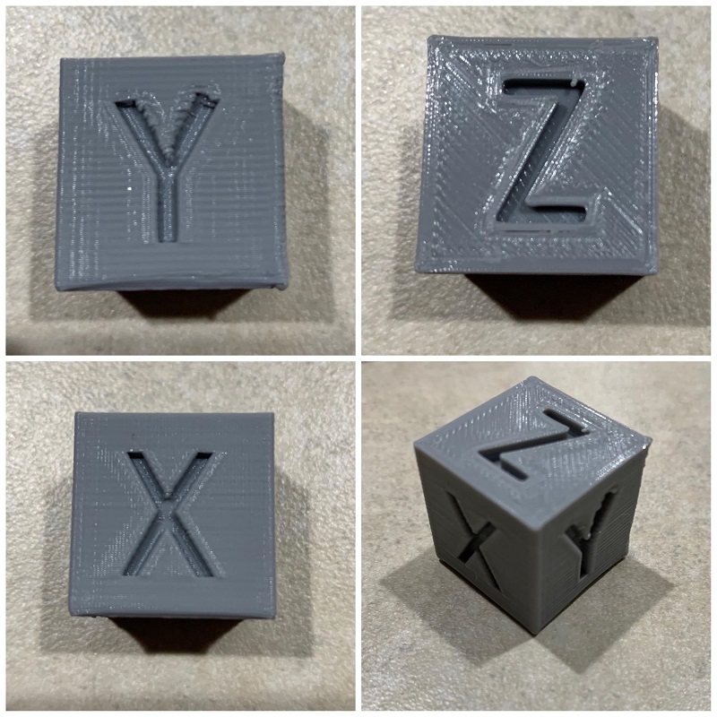 Фото Калибровочный кубик XYZ для 3д печати 5