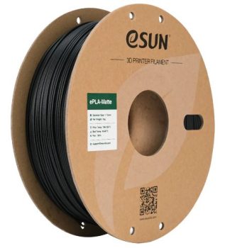 Нить для 3D печати eSUN ePLA-Matte, (матовый PLA) Глубокий черный