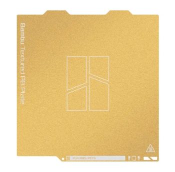 Печатная платформа текстурированная PEI (золото) для 3D принтера Bambu Lab X1 Series & P1