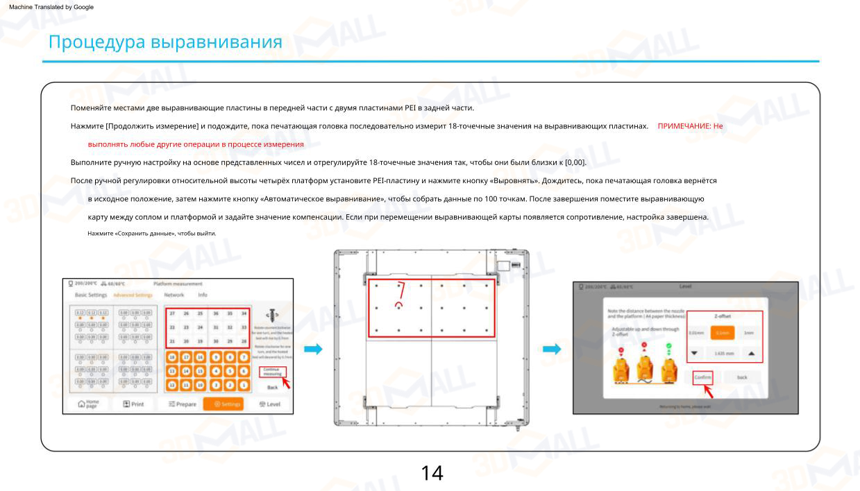 Фото Руководство пользователя на русском на 3D принтер Elegoo OrangeStorm Giga 19