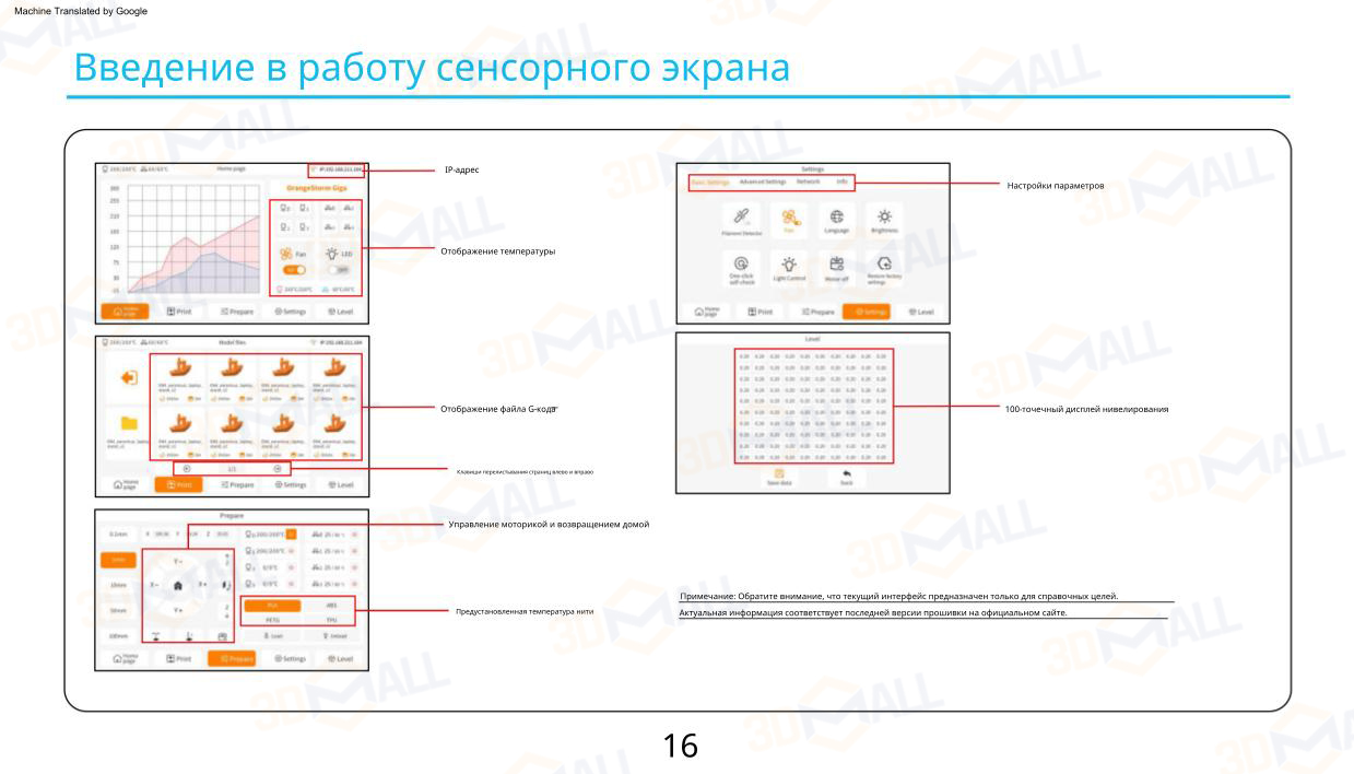 Фото Руководство пользователя на русском на 3D принтер Elegoo OrangeStorm Giga 21