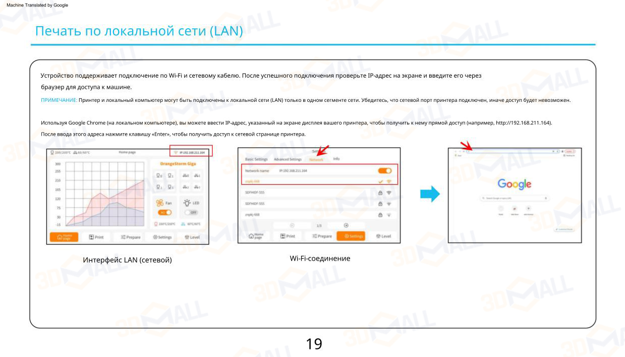 Фото Руководство пользователя на русском на 3D принтер Elegoo OrangeStorm Giga 24