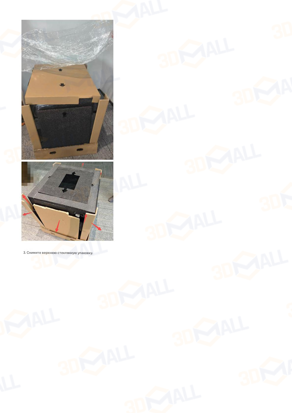 Фото Инструкция по распаковке 3D принтера Creality K2 Plus 3