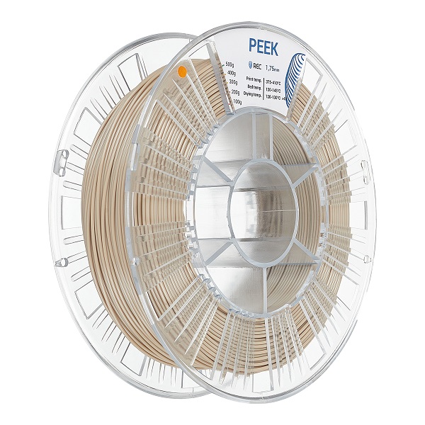 PEEK пластик REC 1.75мм натуральный 500г 2 Фото PEEK пластик REC 1.75мм натуральный 500г 2