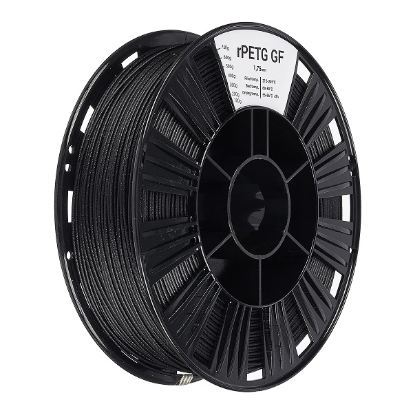rPETG GF пластик 1.75мм черный 2 Фото rPETG GF пластик 1.75мм черный 2