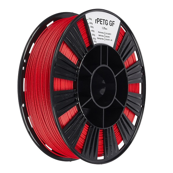 rPETG GF пластик 1.75мм красный 2 Фото rPETG GF пластик 1.75мм красный 2