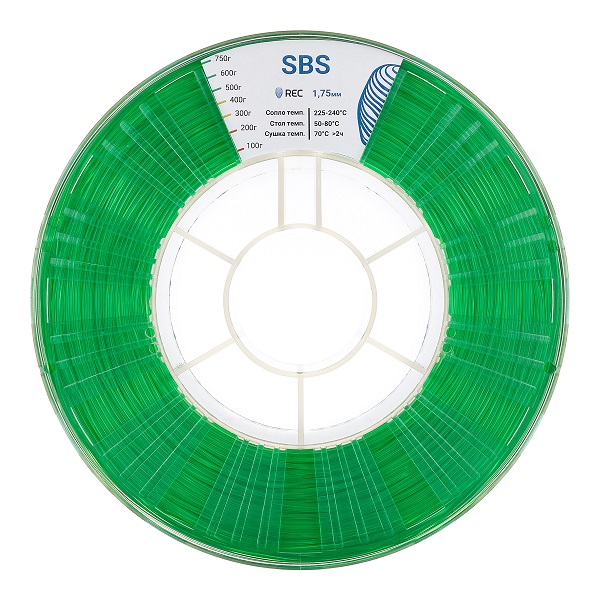 SBS пластик REC 1.75мм зеленый 1 Фото SBS пластик REC 1.75мм зеленый 1